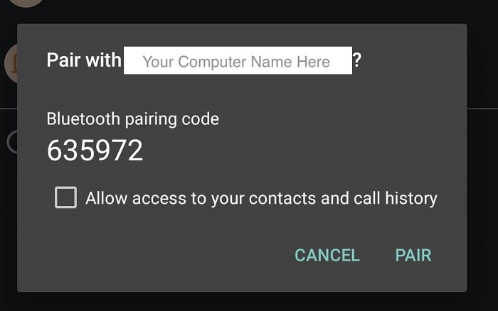 Pairing Process In Android