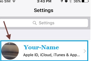 Figure 18 tap on Apple ID