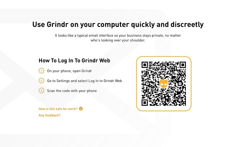 Grindr Web QR Scan