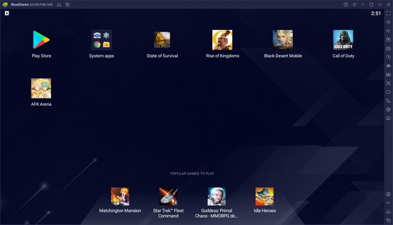 bluestacks emulator interface