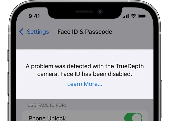 face id error