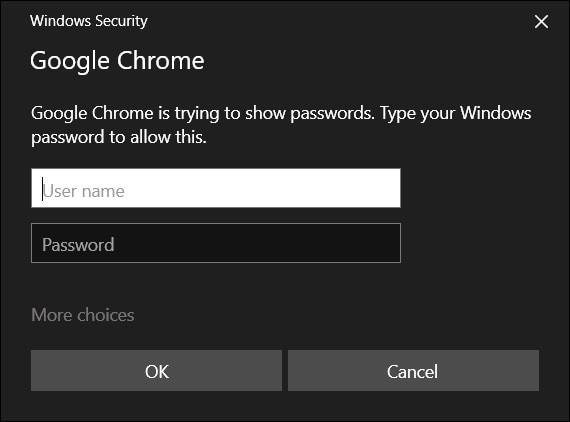 google chrome authentication