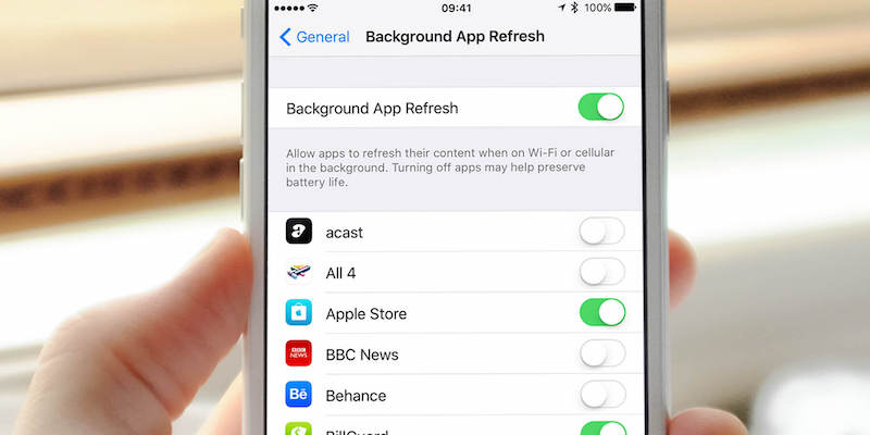 turn off background app refresh