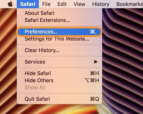 safari preferences settings