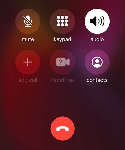 use speakerphone on iphone during calls