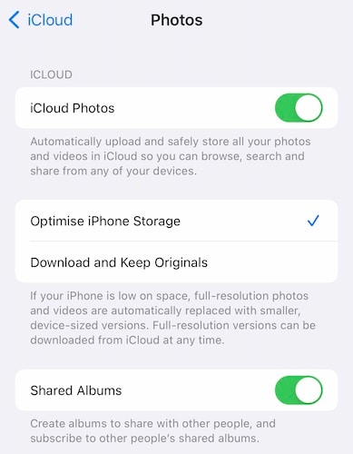 enabling icloud photos