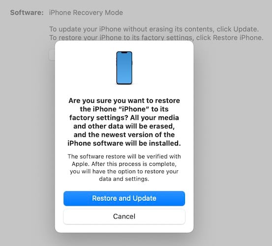 restore and update iphone