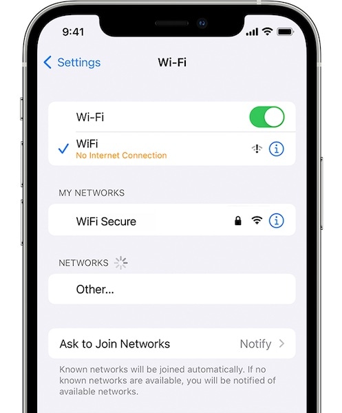  check wifi status in ios