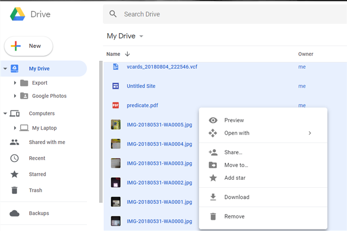 download photos from google drive