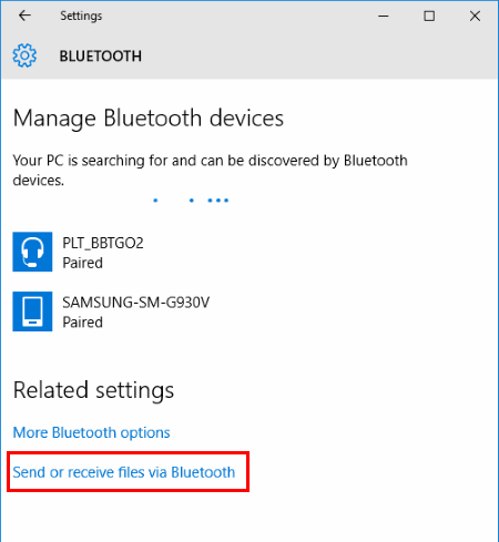 bluetooth video transfer