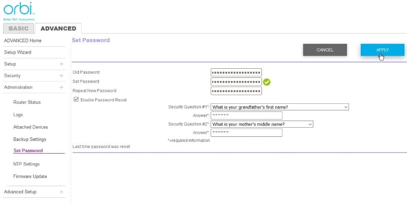 check router settings