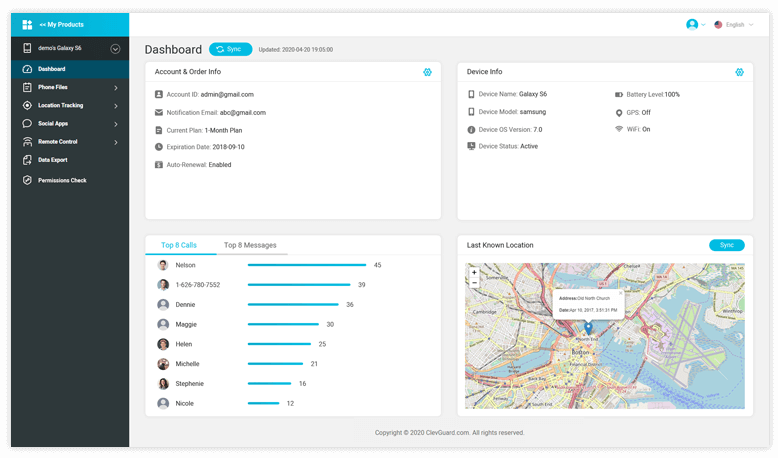 track my boyfriend’s phone-log-in to KidsGuard Pro’s dashboard