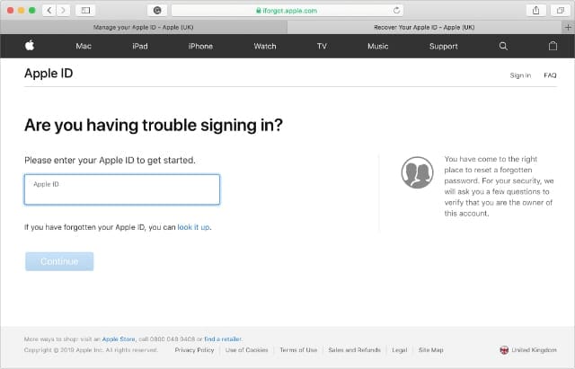 enter apple id