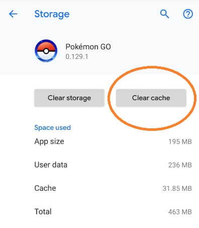 clear cache