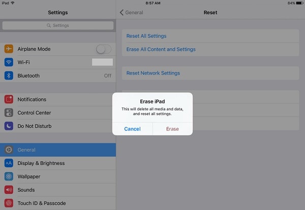 erase ipad