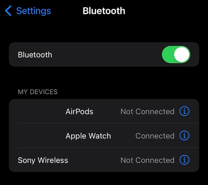 switch bluetooth off