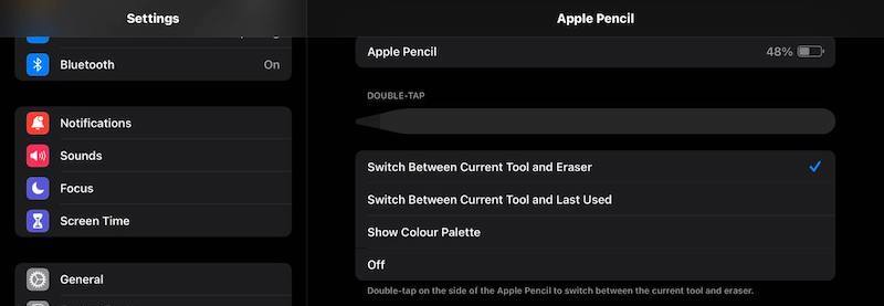 apple pencil 2 double tap gestures