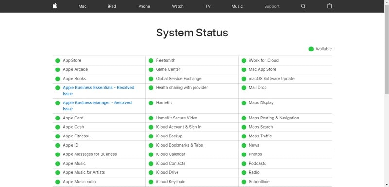  check icloud mail status