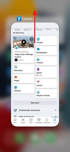 close facebook app