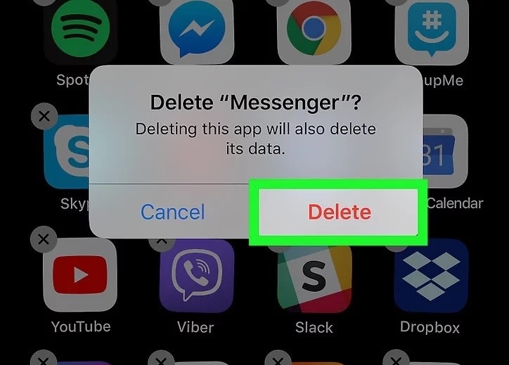 facebook messenger reset ios