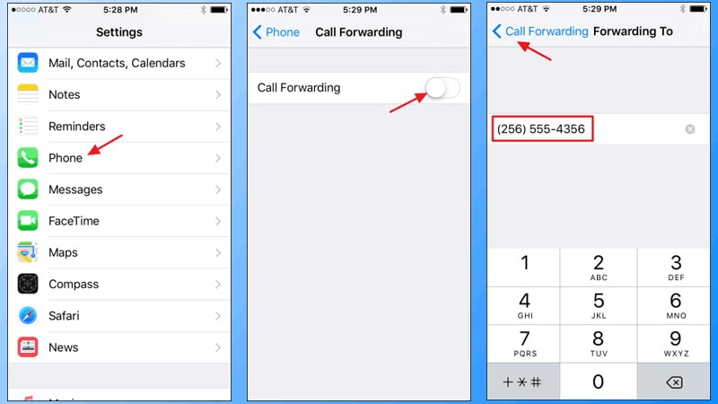 turn on call forwarding