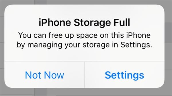 iphone storage is full