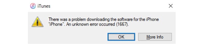 itunes code 1667 error reminder