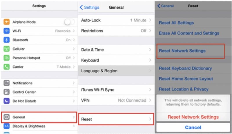 reset network settings