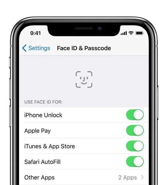 check face id setting