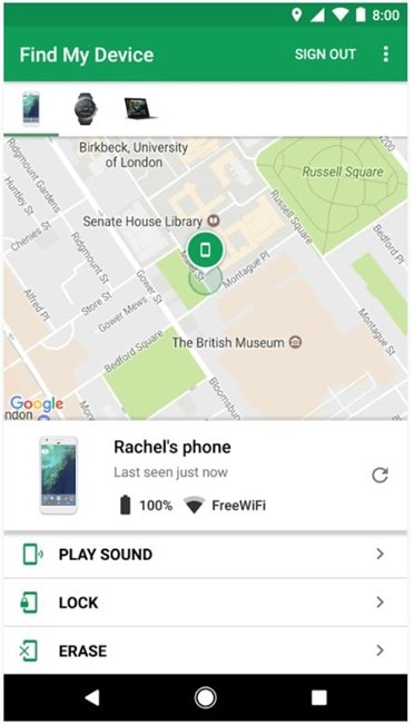 google find my device