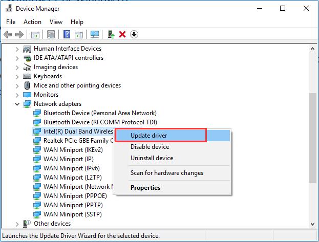 network adapter update