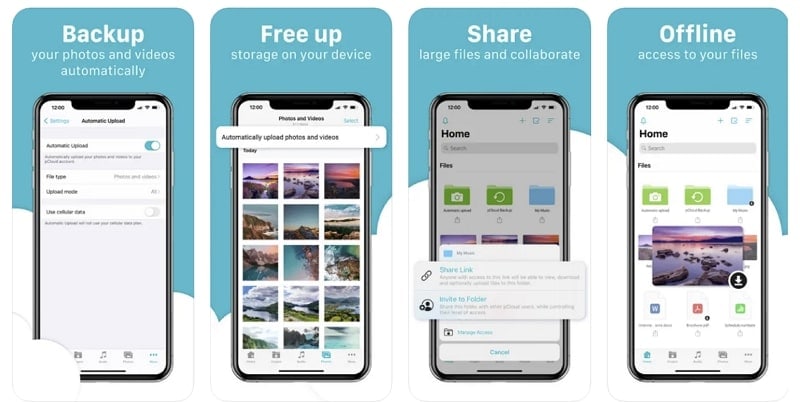 pcloud ios features