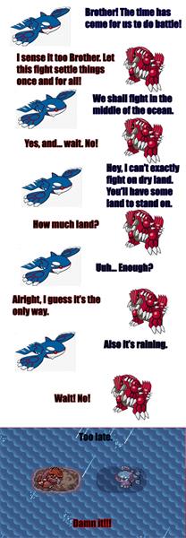 groudon vs. kyogre water