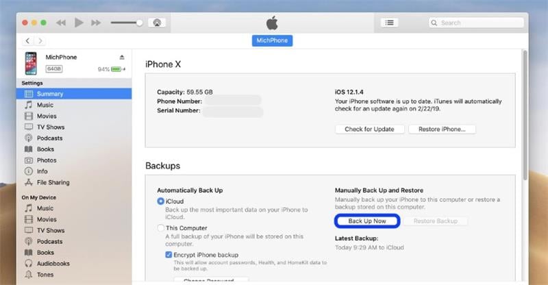 itunes backup