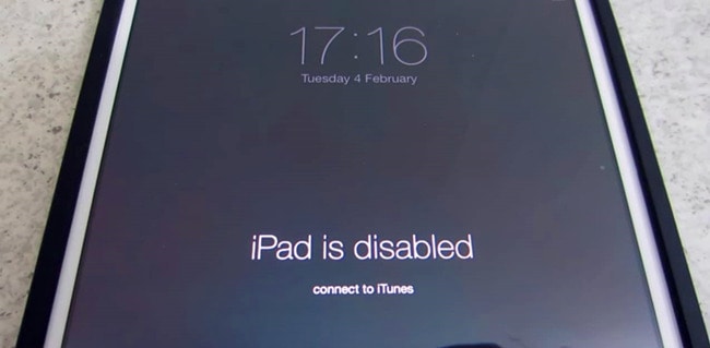 ipad is disabled