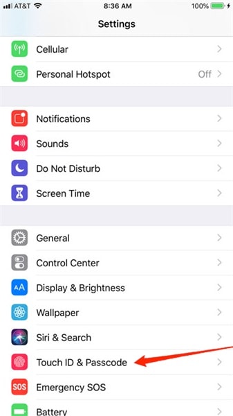 iphone settings