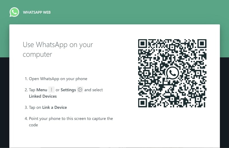 access the whatsapp web