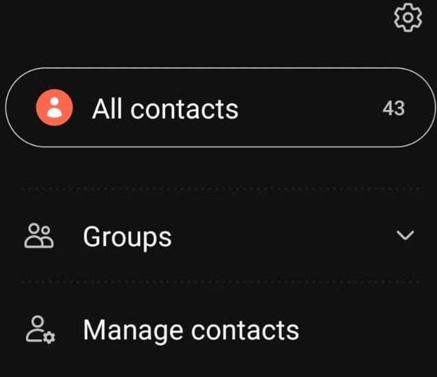 accessing manage contacts