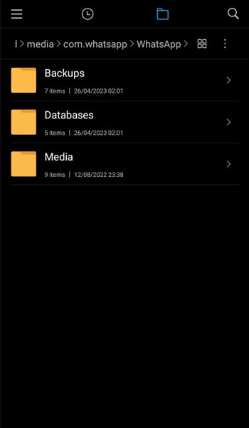 Open your device file manager