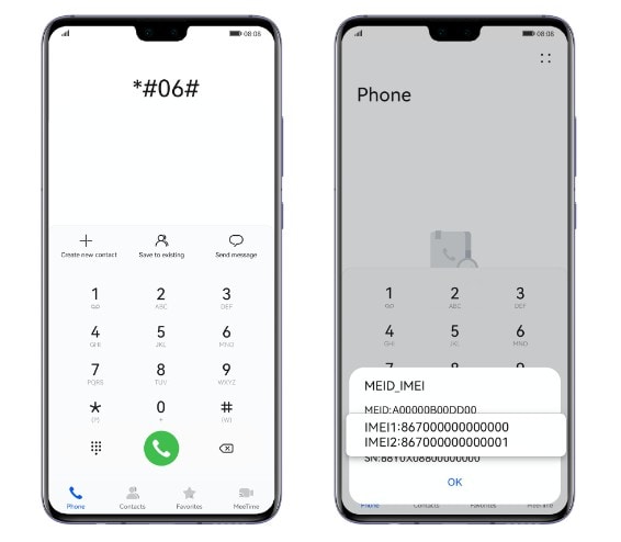 huawei secrete codes imei