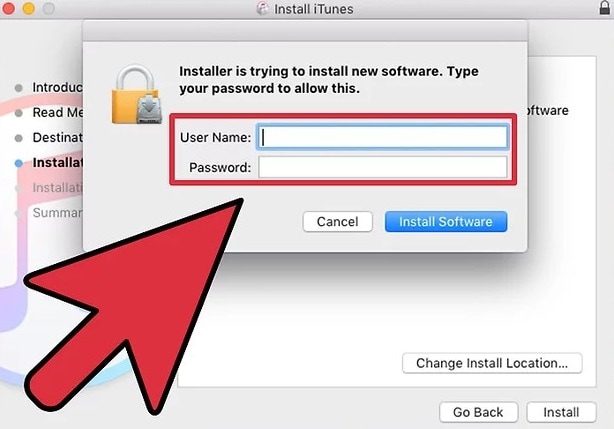 start the itunes installation process