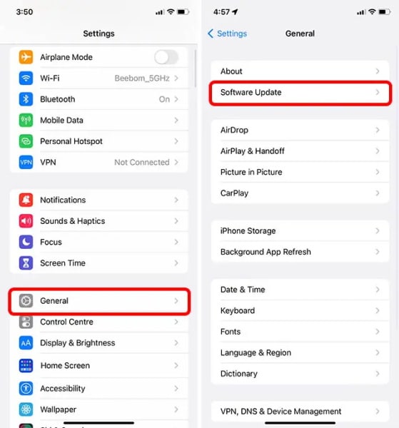 update ios system