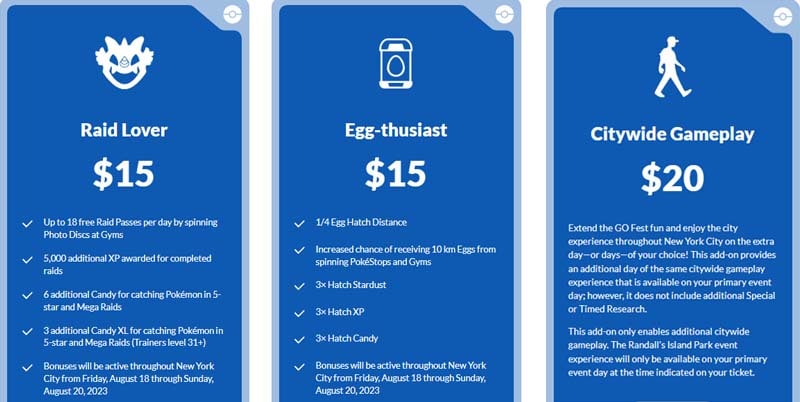 Pokemon Go Fest e2023 add-ons feature