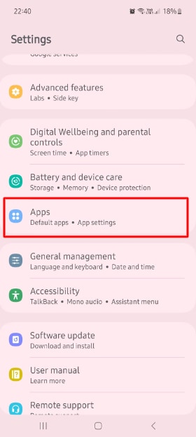 android settings