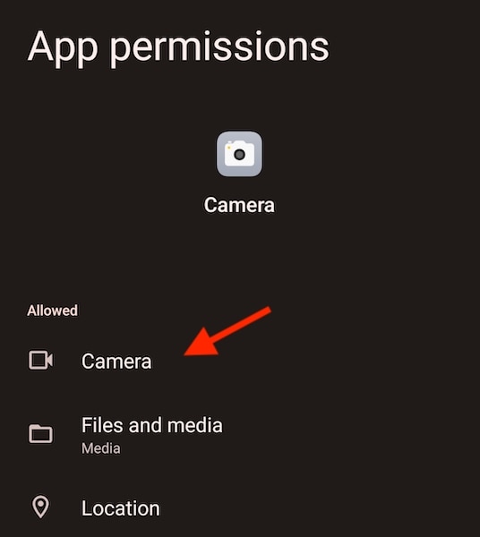 camera permissions check android