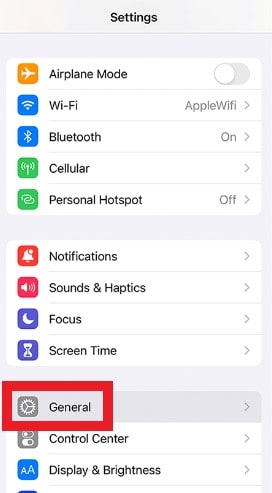 iphone general settings