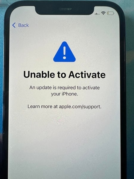 unable to activate iphone