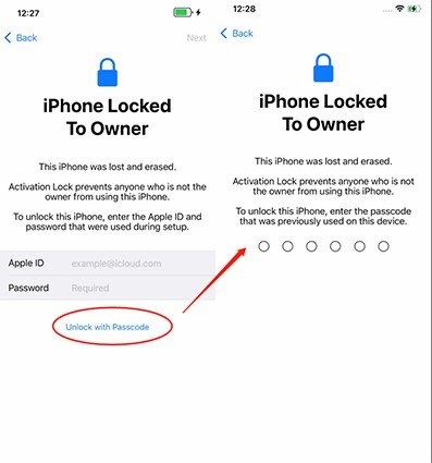 tap unlock with passcode