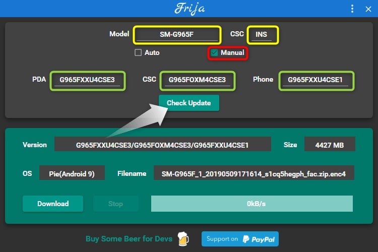 samsung firmware download with frija