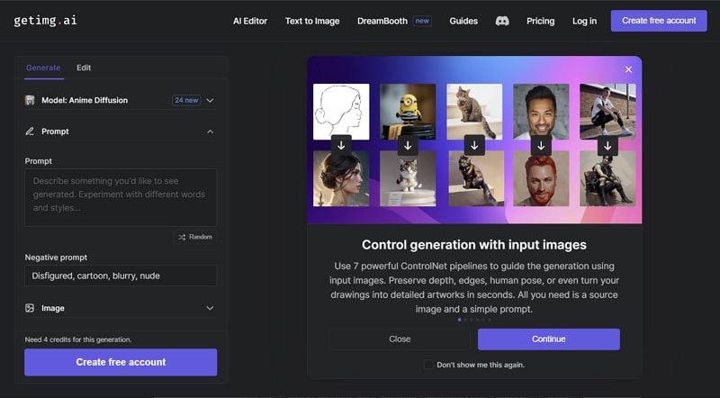 getimg.ai ai anime art generator